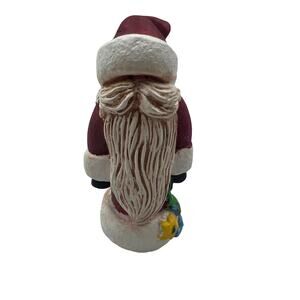 Vintage 1996 Handmade Polymer Clay Santa Claus Figure Decor Primitive 4 Inch